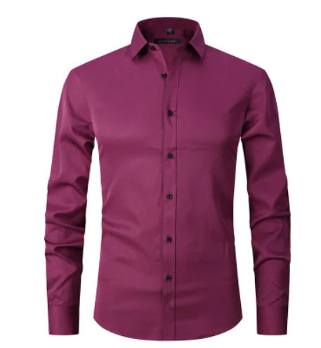 Stay Sharp: Anti-Wrinkle Men's Dress Shirt - Kalizeh