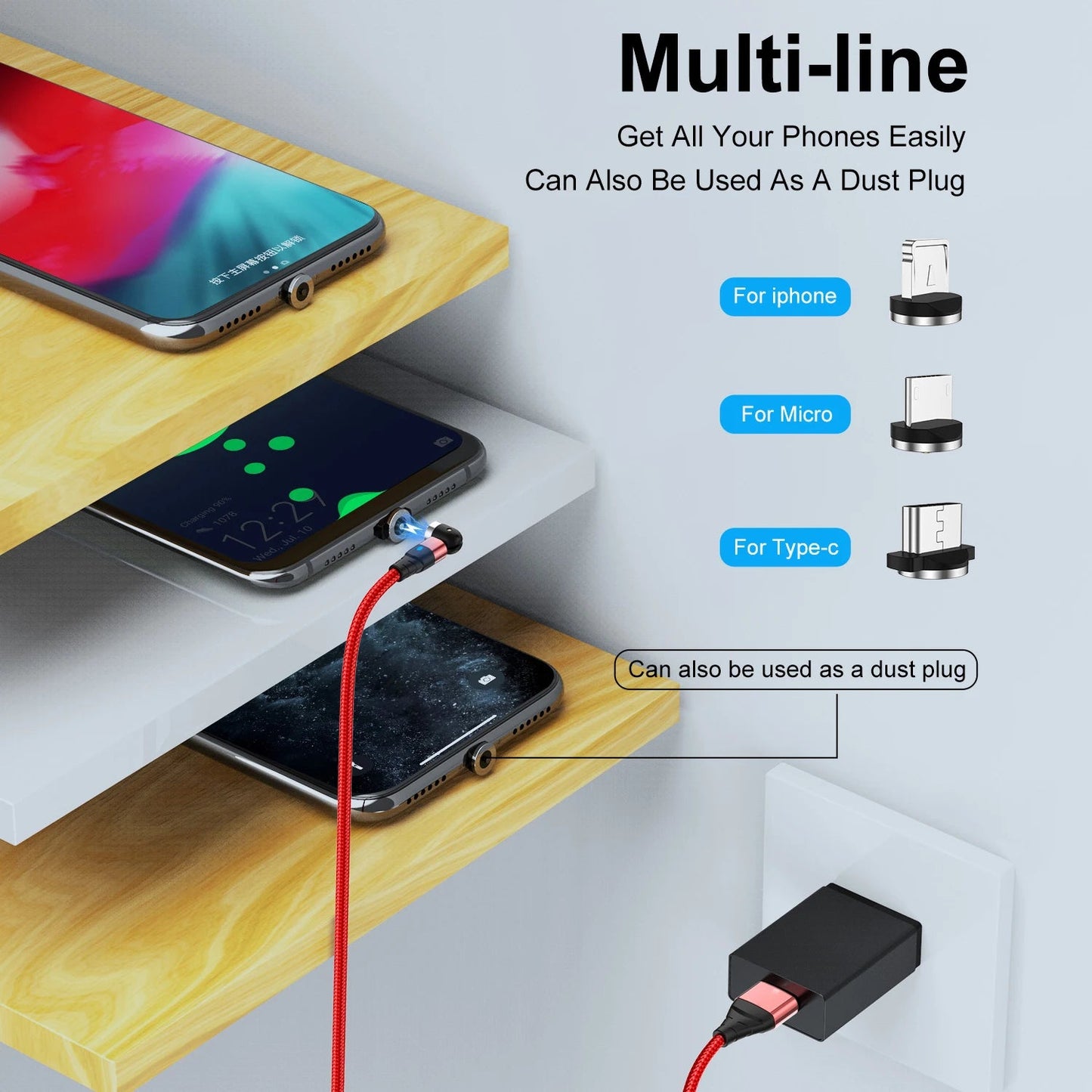 540 Rotation Magnetic Phone Charger - Kalizeh