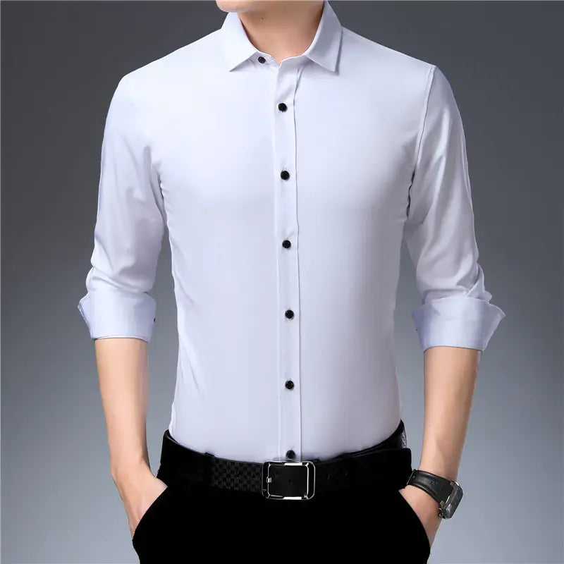 Stay Sharp: Anti-Wrinkle Men's Dress Shirt - Kalizeh