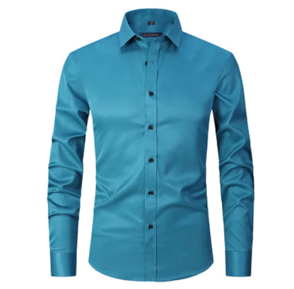 Stay Sharp: Anti-Wrinkle Men's Dress Shirt - Kalizeh