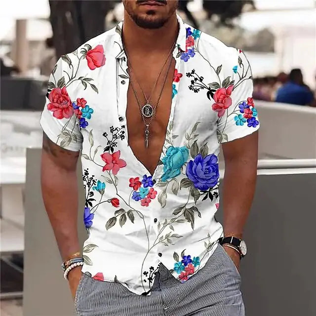 Summer Hawaiian Floral Shirts