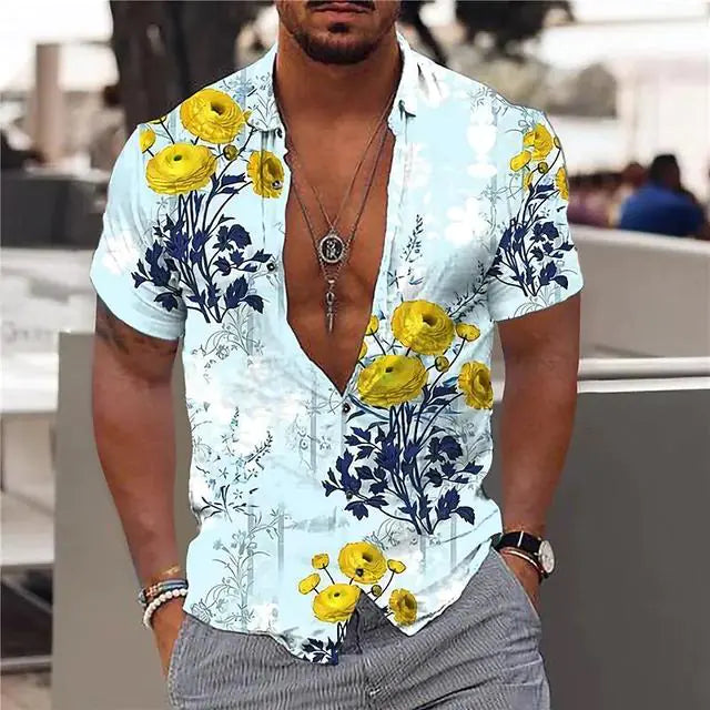 Summer Hawaiian Floral Shirts