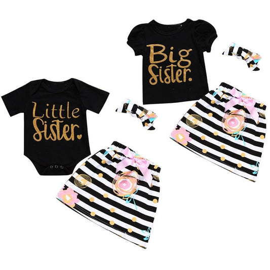 Big Little Sister Twins Clothes 3pcs Set - Kalizeh