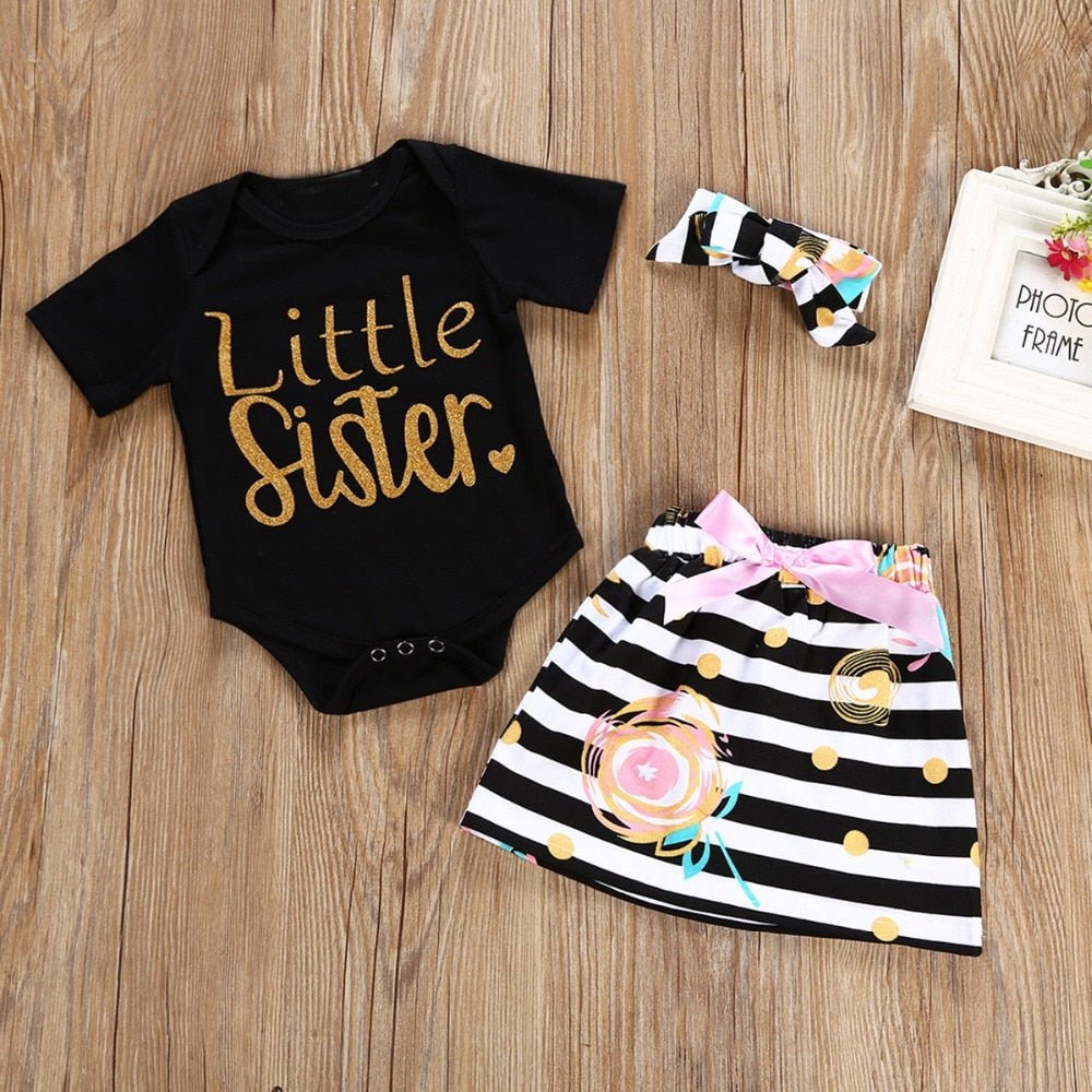 Big Little Sister Twins Clothes 3pcs Set - Kalizeh