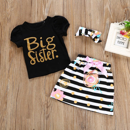 Big Little Sister Twins Clothes 3pcs Set - Kalizeh