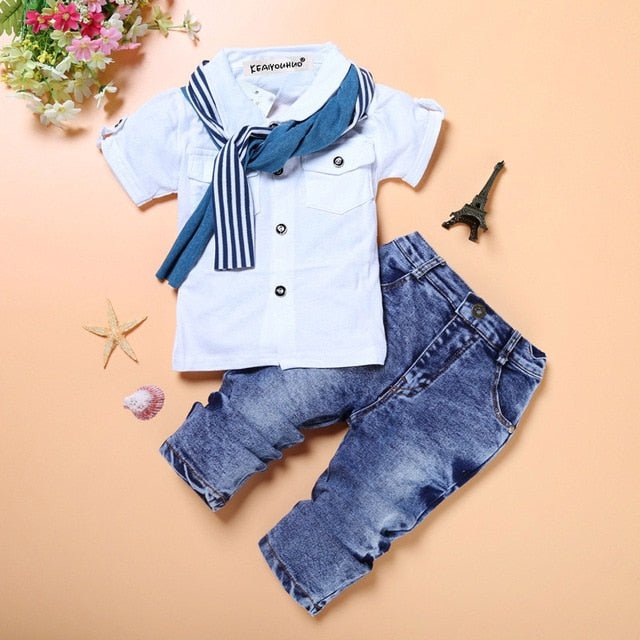 Boys Dress Shirt and Jeans Ensemble - Kalizeh