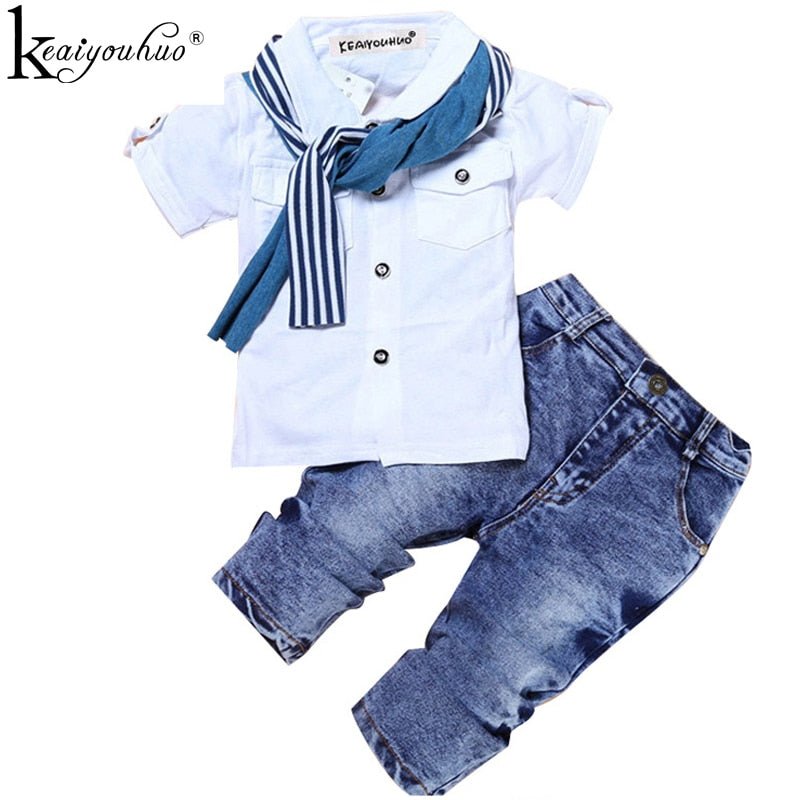 Boys Dress Shirt and Jeans Ensemble - Kalizeh