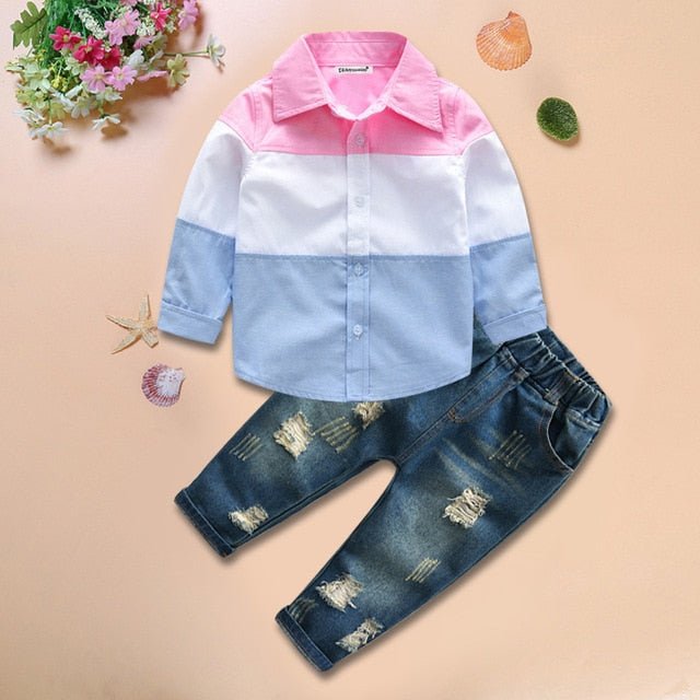 Boys Dress Shirt and Jeans Ensemble - Kalizeh