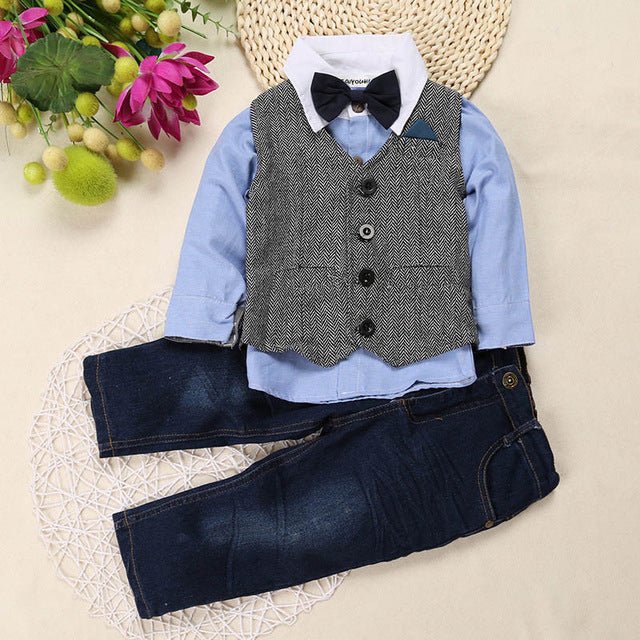 Boys Dress Shirt and Jeans Ensemble - Kalizeh