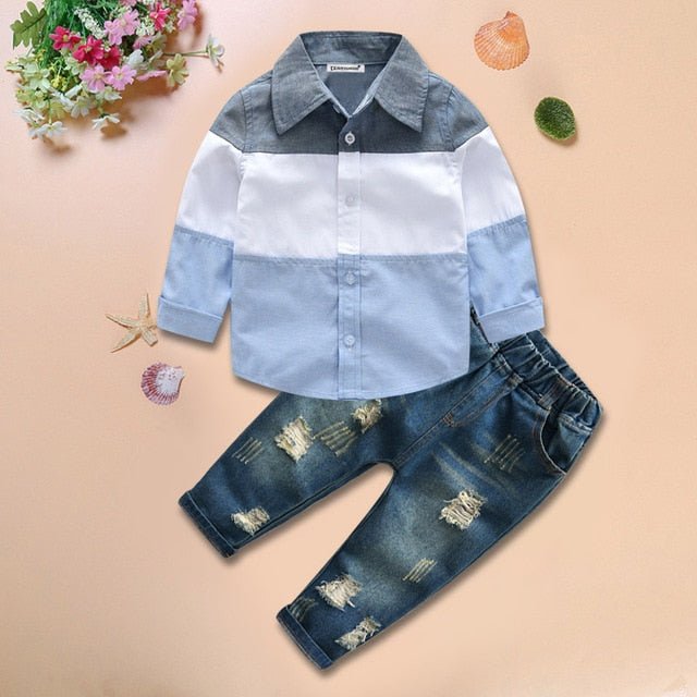 Boys Dress Shirt and Jeans Ensemble - Kalizeh