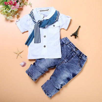 Boys Dress Shirt and Jeans Ensemble - Kalizeh