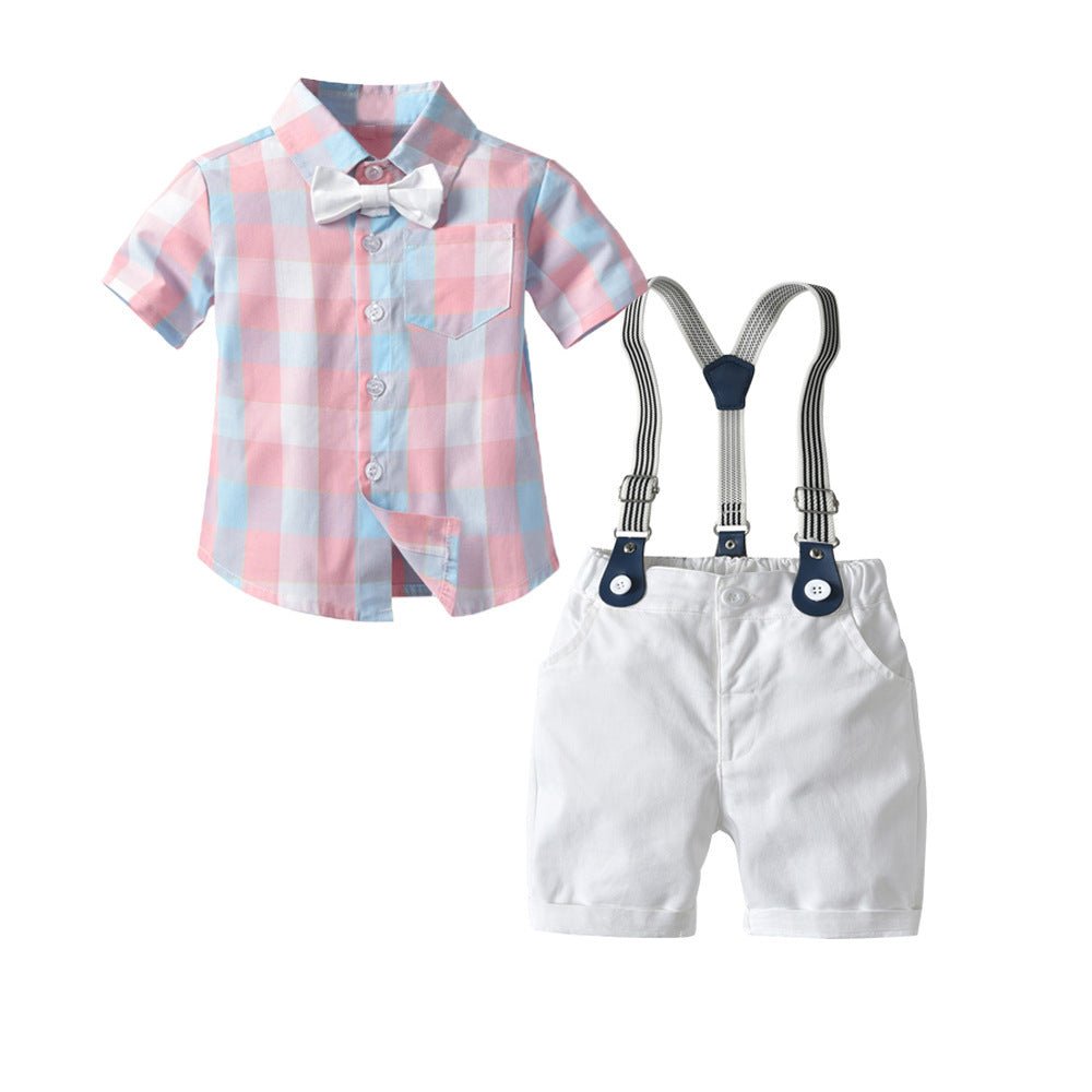 Boys Plaid Gentleman Suit - Kalizeh