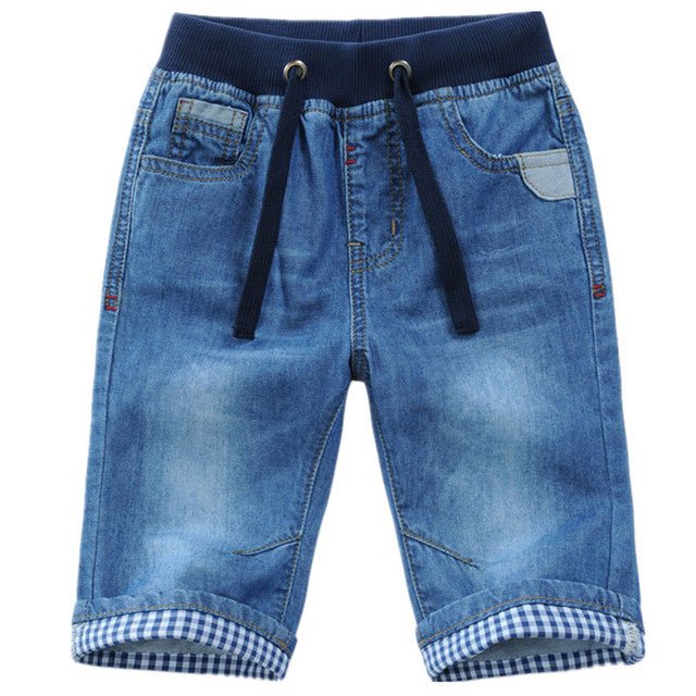 Boys Pull Up Denim Shorts - Kalizeh