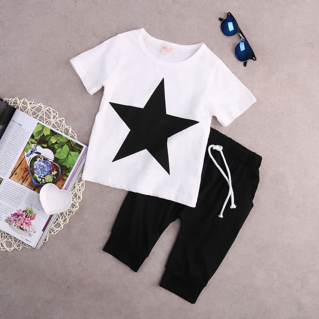 Boys Star T-shirt and Harem Pants Set - Kalizeh