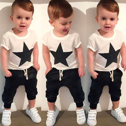 Boys Star T-shirt and Harem Pants Set - Kalizeh