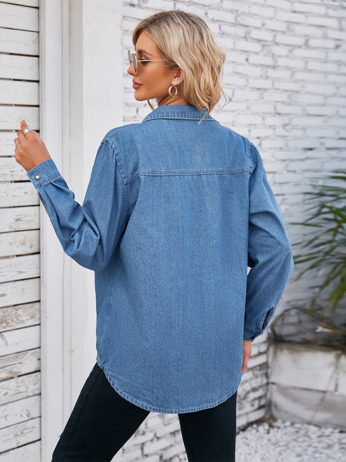 Button Up Denim Jacket - Kalizeh