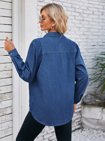 Button Up Denim Jacket - Kalizeh