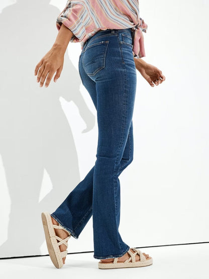 Buttoned Straight Jeans - Kalizeh