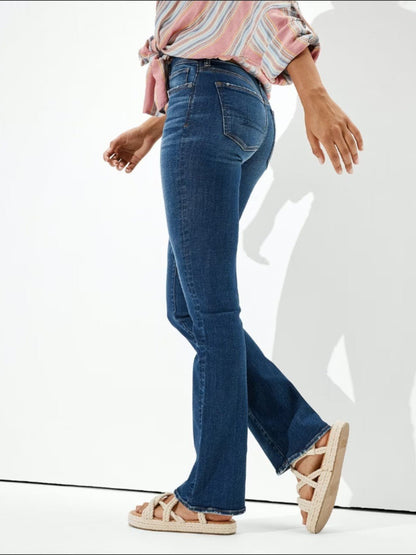 Buttoned Straight Jeans - Kalizeh