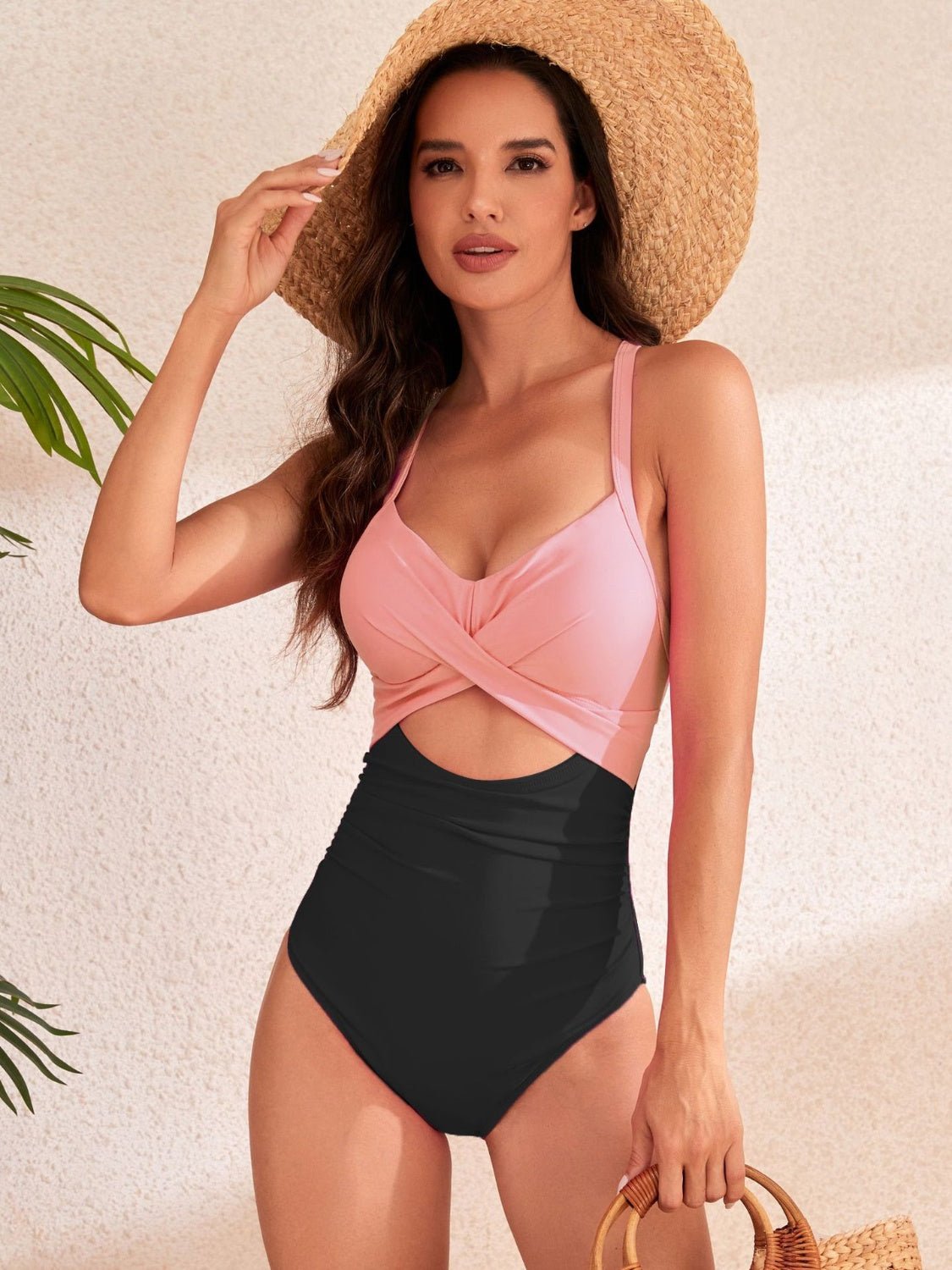 Charming Cutout V-Neck One-Piece Swimwear - Kalizeh