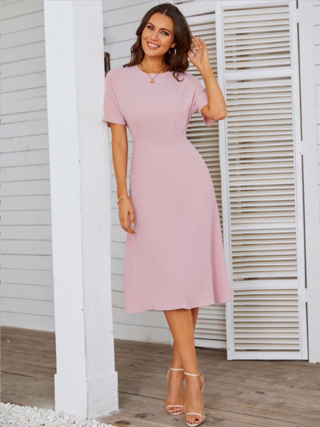 Chic Comfort Midi Dress - Kalizeh