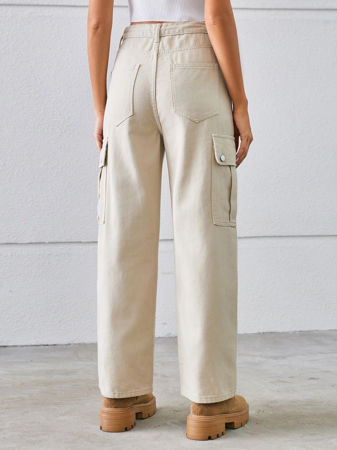 Chic Drawstring Cargo Jeans - Kalizeh