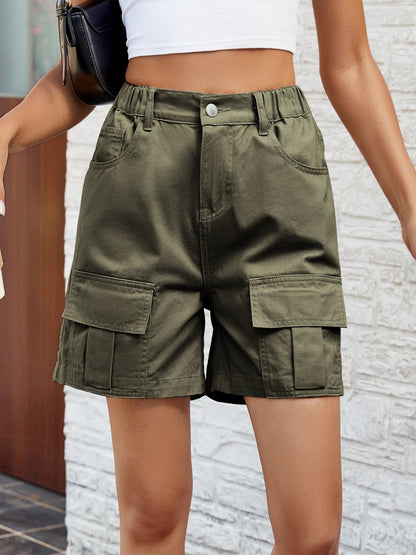 Chic High Waist Denim Shorts - Kalizeh