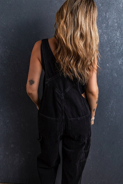 Classic Comfort Straight Leg Denim Overalls - Kalizeh