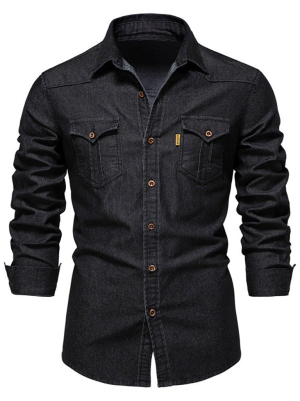 Classic Denim Men's Shirt - Kalizeh