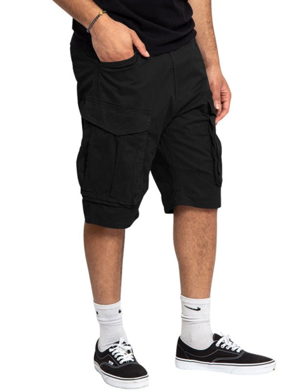 Classic Solid Cargo Shorts - Kalizeh