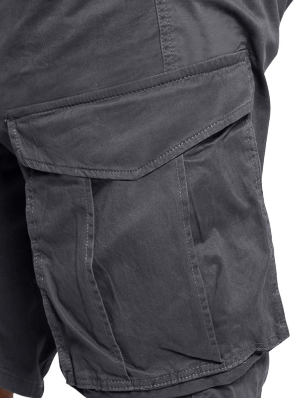 Classic Solid Cargo Shorts - Kalizeh