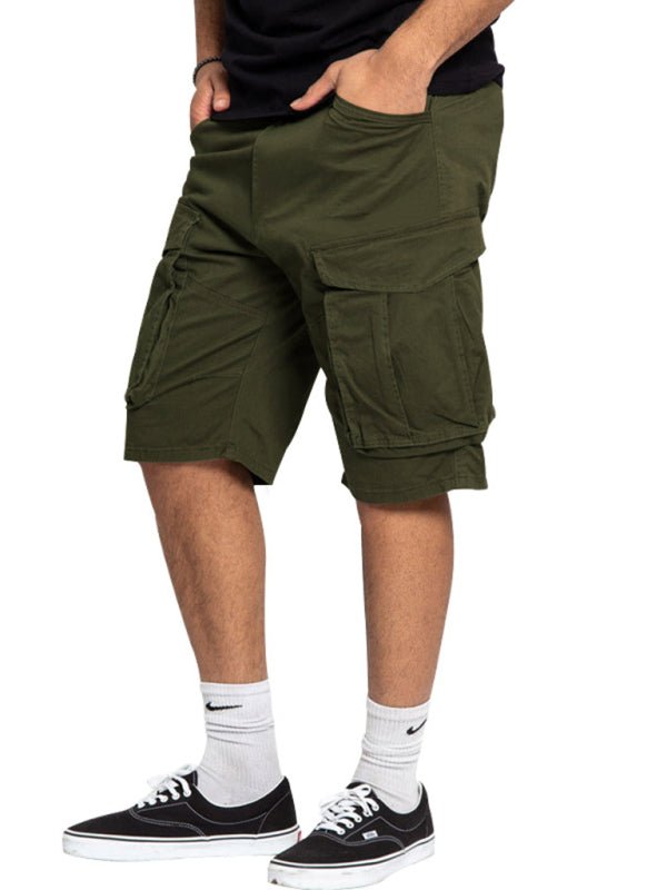 Classic Solid Cargo Shorts - Kalizeh