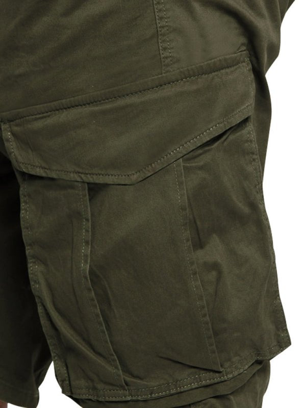 Classic Solid Cargo Shorts - Kalizeh