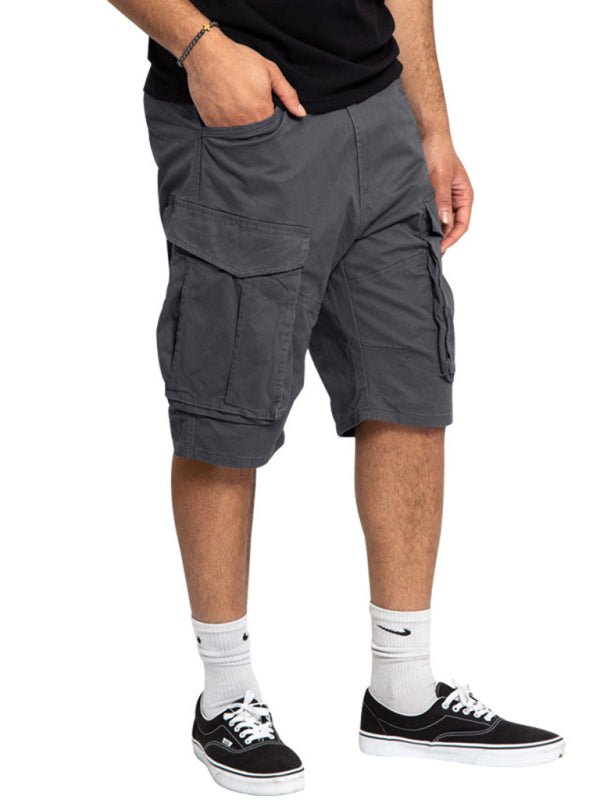 Classic Solid Cargo Shorts - Kalizeh