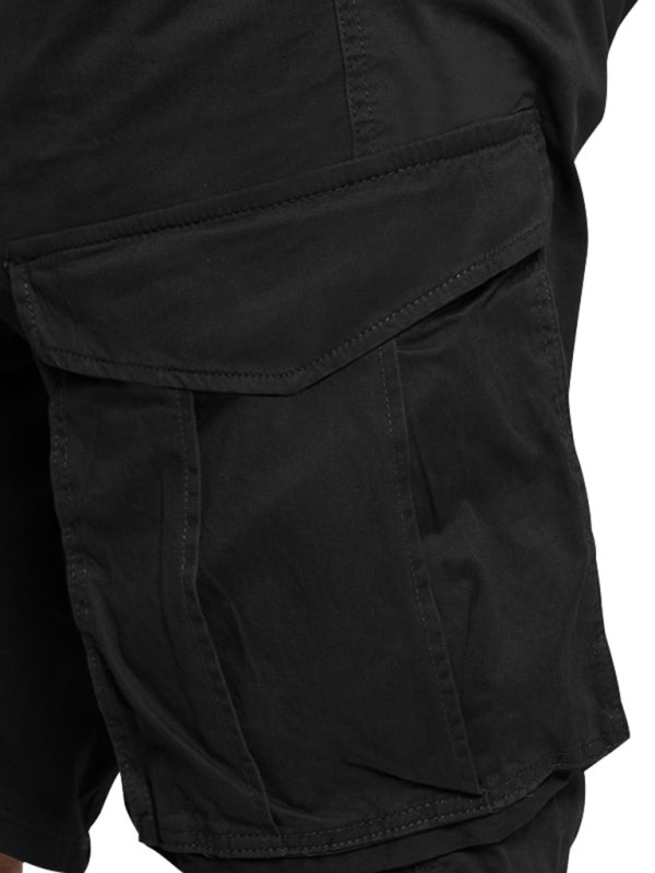 Classic Solid Cargo Shorts - Kalizeh