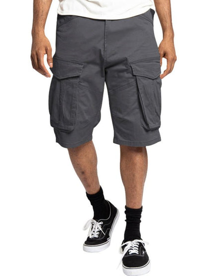 Classic Solid Cargo Shorts - Kalizeh