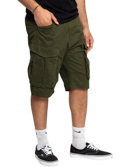 Classic Solid Cargo Shorts - Kalizeh