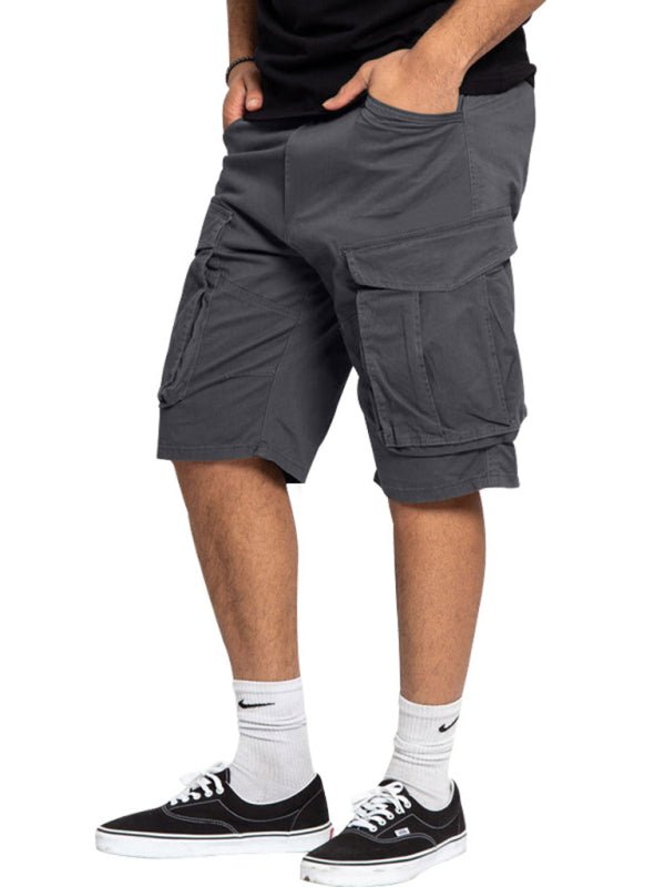 Classic Solid Cargo Shorts - Kalizeh