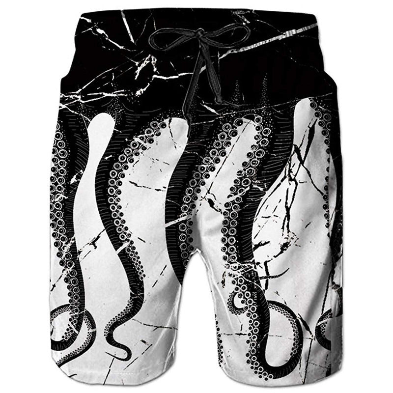 Coastal Breeze Men's Printed Beach Shorts - Kalizeh