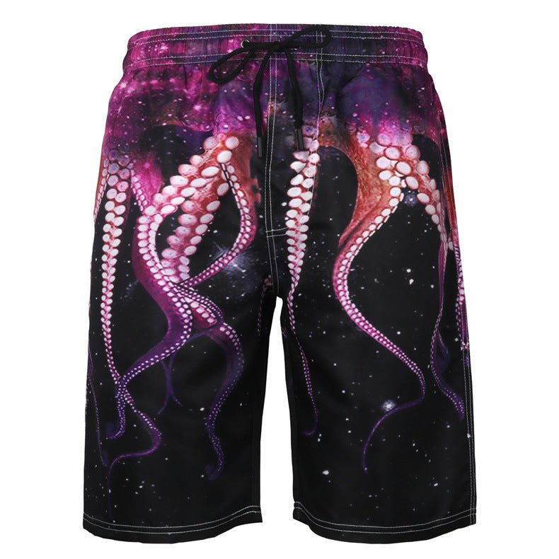 Coastal Breeze Men's Printed Beach Shorts - Kalizeh