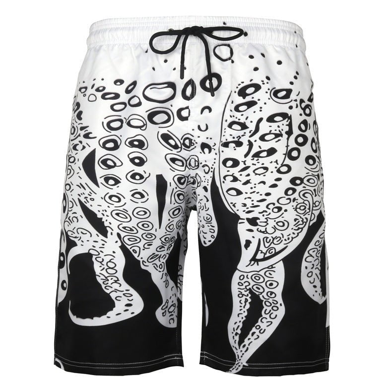 Coastal Breeze Men's Printed Beach Shorts - Kalizeh