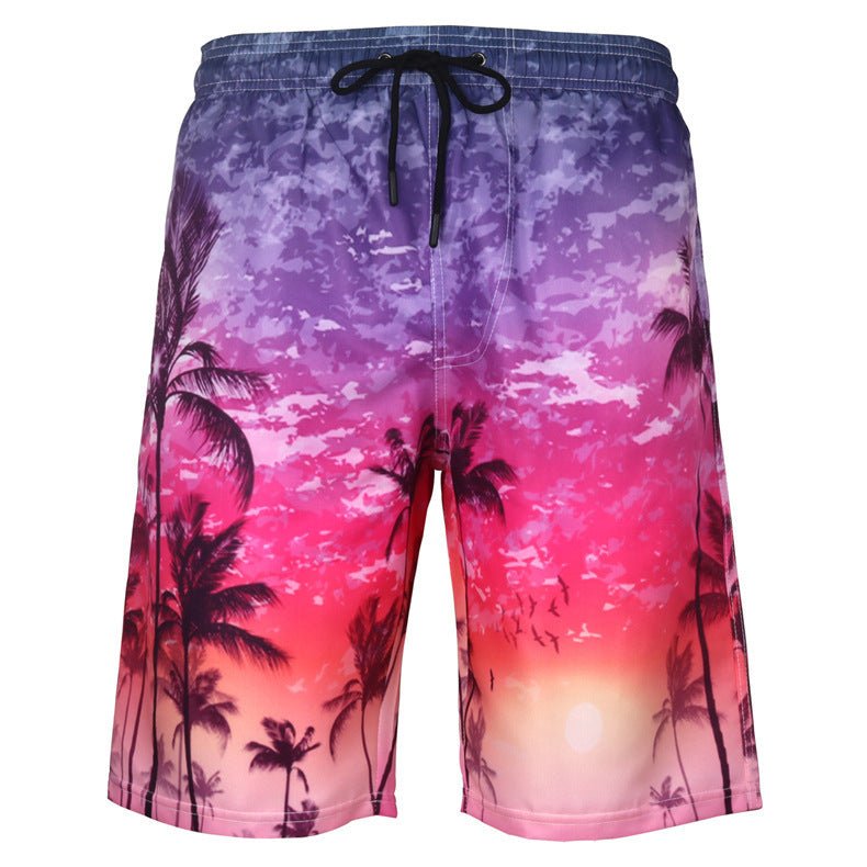 Coastal Breeze Men's Printed Beach Shorts - Kalizeh