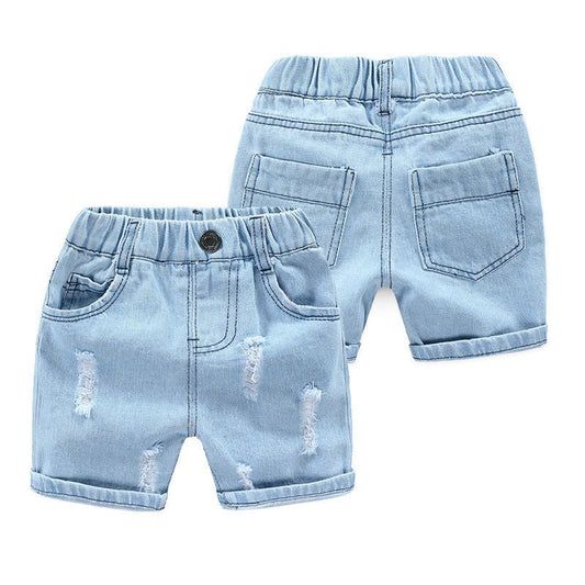 Cool Boys Ripped Jean Shorts - Kalizeh