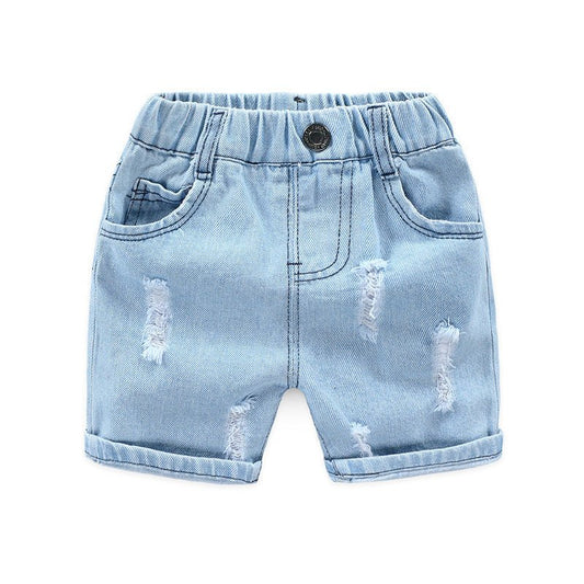 Cool Boys Ripped Jean Shorts - Kalizeh