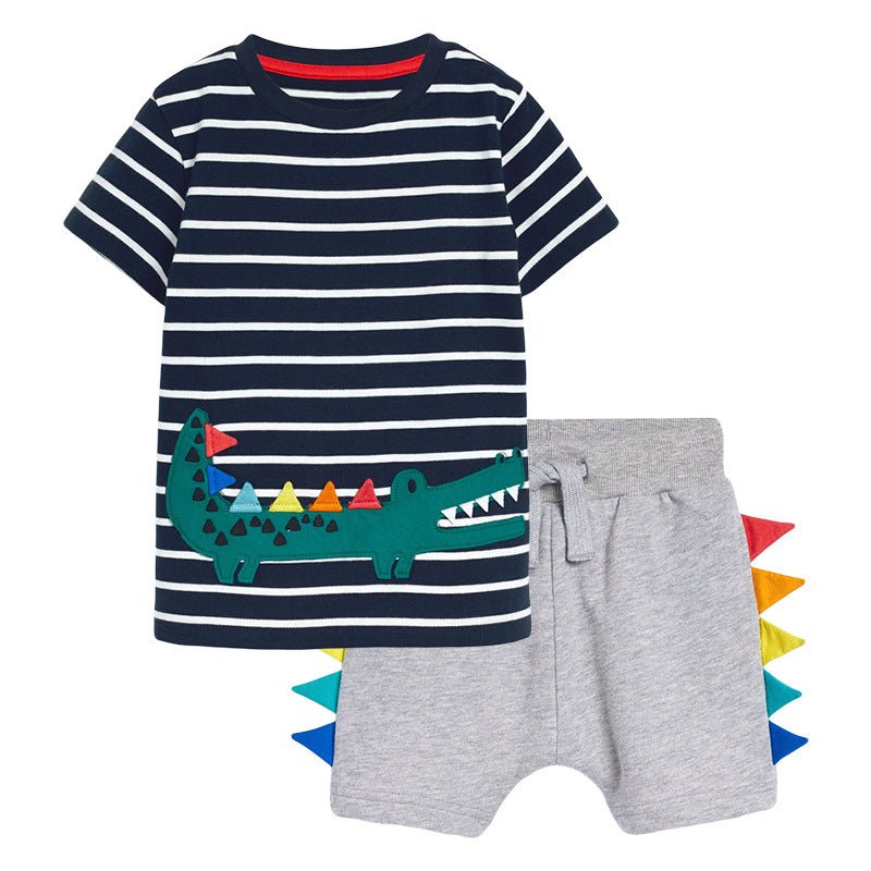 Crocodile Striped Boys Summer Set - Kalizeh