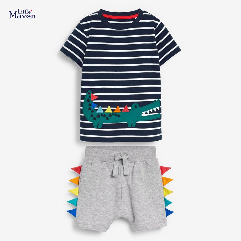 Crocodile Striped Boys Summer Set - Kalizeh