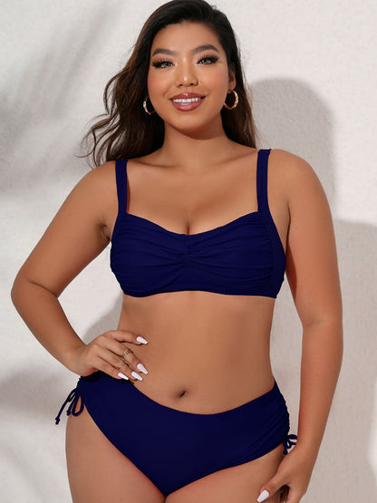 Curvy Chic Twist Front Tied Bikini Set - Kalizeh