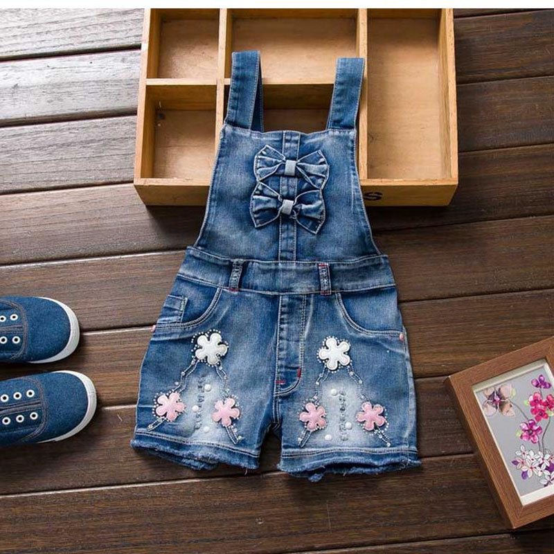 Cute Sweet Fashion Washed Denim Romper - Kalizeh