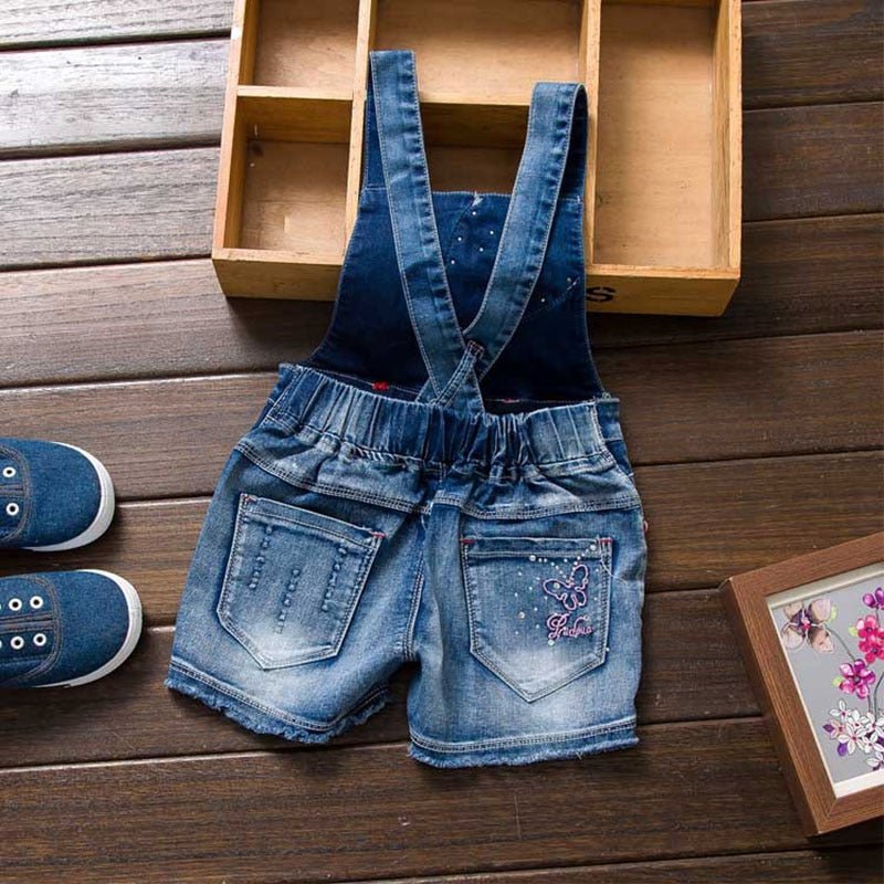 Cute Sweet Fashion Washed Denim Romper - Kalizeh