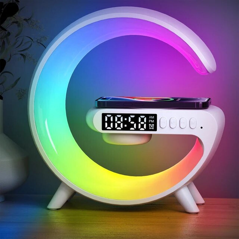 Multifunctional Wireless Charger Stand Pad Alarm Clock 